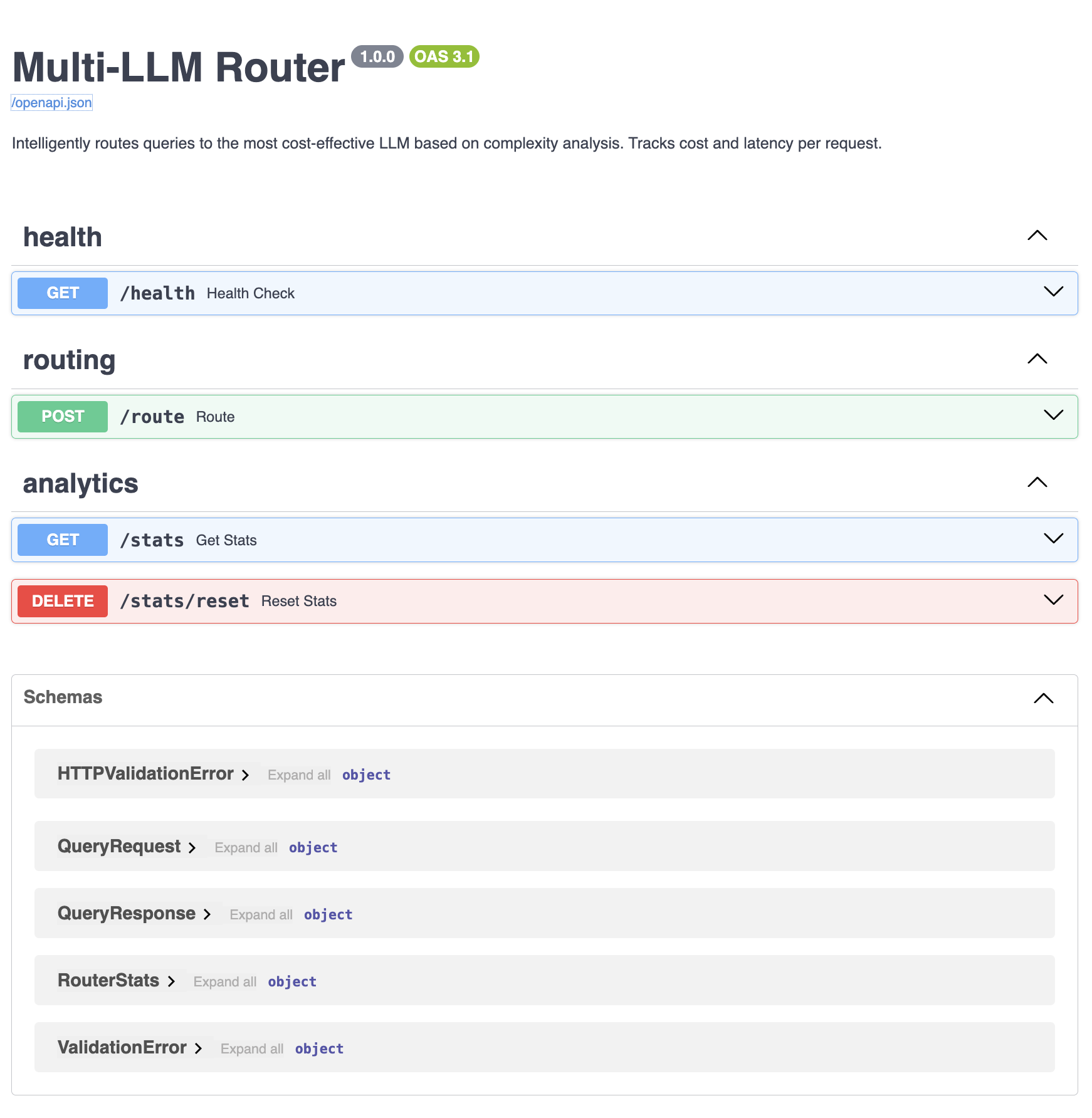 router API